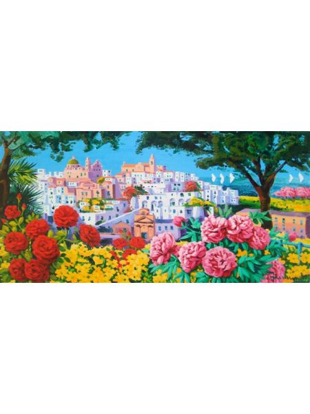 Luce sulla città bianca e fiori - Athos Faccincani