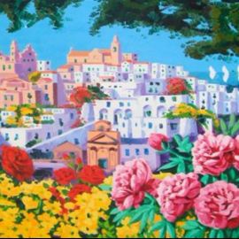 Luce sulla città bianca e fiori - Athos Faccincani