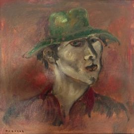 Autoritratto con Cappello Verde - Bruno Donadel