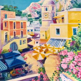 Prima Luce nella Piazzetta di Capri - Athos Faccincani