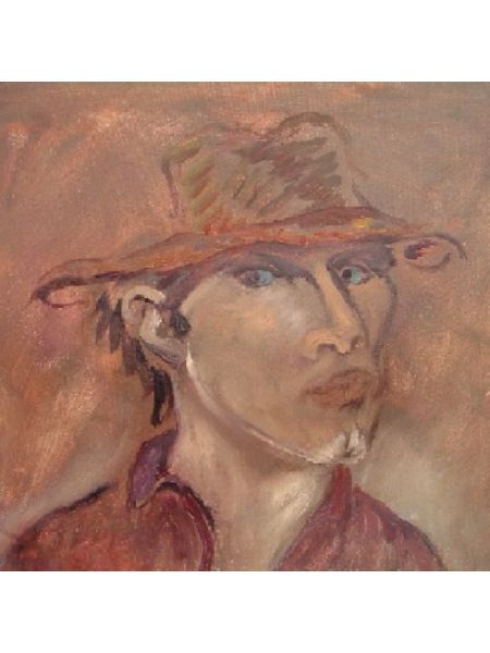 Autoritratto con Cappello e Camicia Rossa - Bruno Donadel